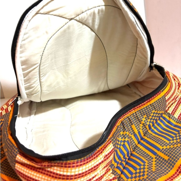 African ankara unisex handmade geometric backpack main image 4
